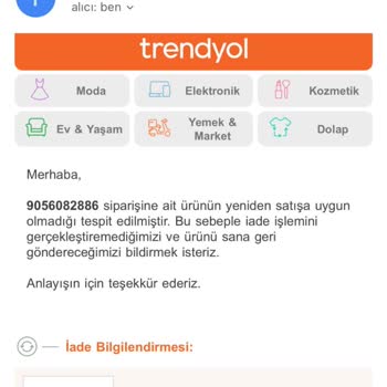 Trendyol Ürün İade Sorunu