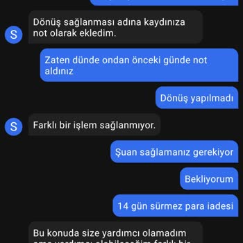 GetirÇarşı 15 Gündür Ücreti İade Edilemeyen Sipariş