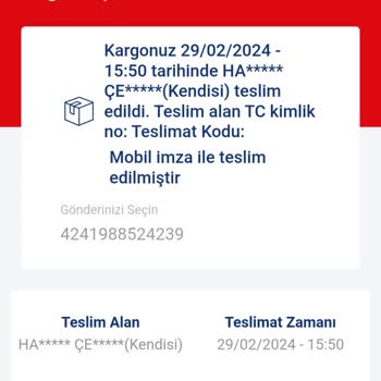 Aras Kargo Kargom Teslim Edildi Gözüküyor Ama Edilmedi
