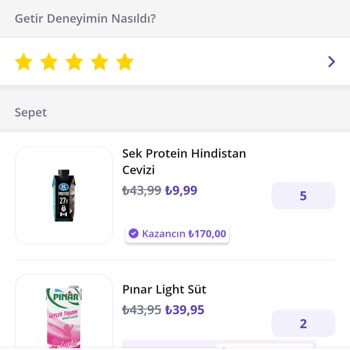 Getir Kampanya İndiriminin İadeden Yüzde Olarak Düşülmesi