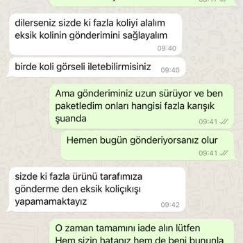 Koçtaş Eksik Gönderilen Ürün