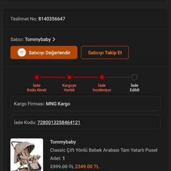 Tommy Baby Trendyol Ve Satıcı Arasında İade Karmaşası