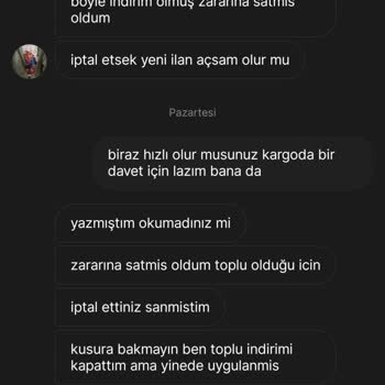 Gardrops İndirim Olduğu İçin İptal Edilen Ürünüm