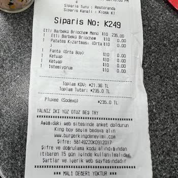 Sirkeci Burger King'de Beklenmedik Deneyim