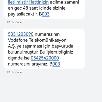 Vodafone Bilgim Dışı Operatör