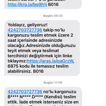 Aras Kargo Kargomu Teslim Etmedi Teslim Edildi Mesajı Geldi