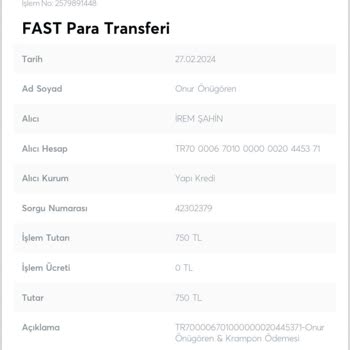 Kramponn.benim (Instagram) Parayı Aldılar Ürünü Göndermediler