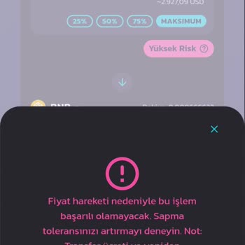 Binance Pancakeswap V3 Coin Parasını Ödemiyor