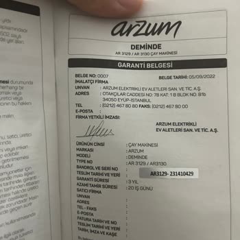 Arzum Demlikte Pas Var