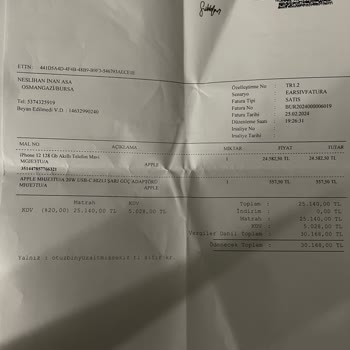 Vatan Bilgisayar Tutar İadesi Hk