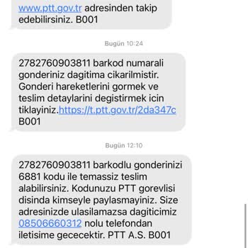 PTT Kargom Benden Başkasına Teslim Edildi