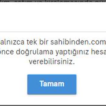 Sahibinden.com E-devlet Hesap Doğrulama Sorunu