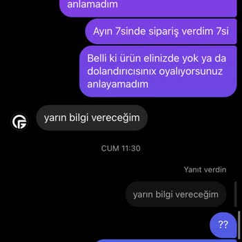 Gofeel Ürünlerimi 22 Gündür Kargoya Vermiyor.