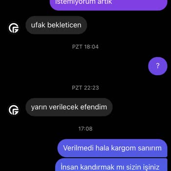 Gofeel Ürünlerimi 22 Gündür Kargoya Vermiyor.