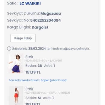 LC Waikiki Teslim Aldım Ama Mağazada Gözüküyor Ürün