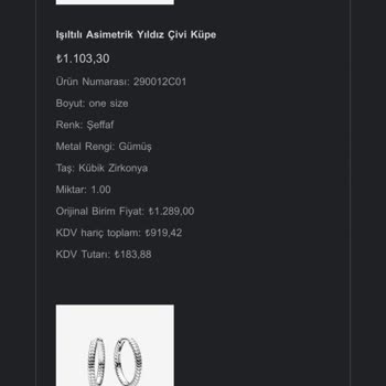 Pandora Mücevher Pandora Alışverişim Elime Ulaşmadı, Hatta İade Edildi!