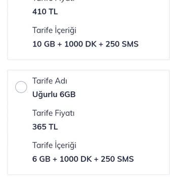 Türk Telekom Faturalı Tarife Bitişi