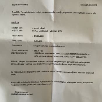 Puma Malının Arkasında Durmuyor