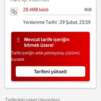 Vodafone Haksız İnternet Aşım Ücreti