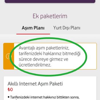 Vodafone Haksız İnternet Aşım Ücreti