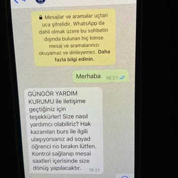 Güngör Yardım Kurumu Yanlışlıkla Burs Başvurusu Ve Bilgi Kullanımı Şikayeti