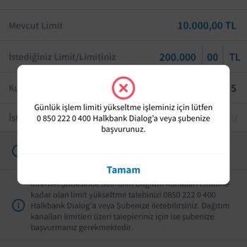 Halkbank Transfer Limit İşlemleri