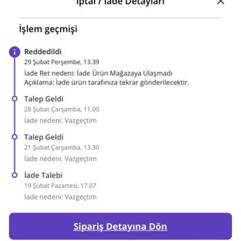 N11 İade Kabul Etmedi