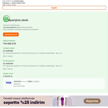 Hepsiburada Siparişim Gelmedi Arçelik Davlumbaz