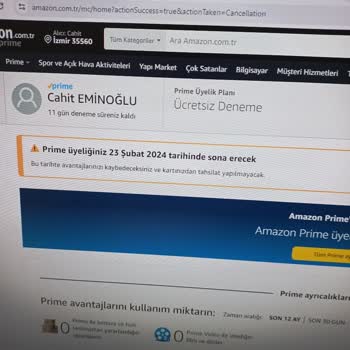Amazon Prime Tarafından Kesilen Üyelik Ücret İadesi