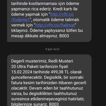 Vodafone Tarife Fahiş Fiyat