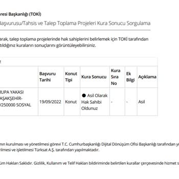 TOKİ (ilk Evim Projesi) Toplu Konut İdaresi Başkanlığı
