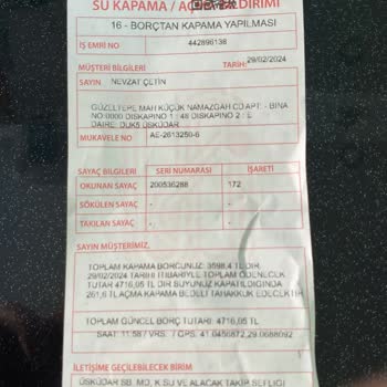 İSKİ Ye Su Faturası Hataları