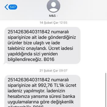 Marks And Spencer M&S İadeyi Kabul Ediyor Paranızı Yatırdım Diyor Ama Yatırmıyor