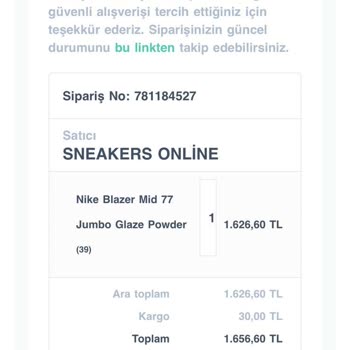 Shopier/sneakersonline Ürün İadesi /para İadesi Yapmıyor