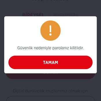 Ziraat Mobil Güvenlik Sebebiyle Giriş Kilitli Sorunu