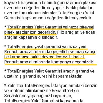 Renault Port Uygulaması Ve Total Akaryakıt Kampanya Mağduriyeti