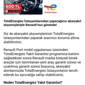 Renault Port Uygulaması Ve Total Akaryakıt Kampanya Mağduriyeti