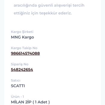 Scatti Ürün Kalmadı Denilip İadesi De Yapılmadı.