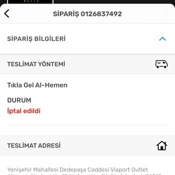 Watsons İptal Edilen Siparişler