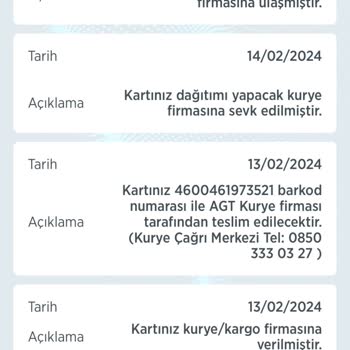 AGT Kargo'nun Ziraat Bankası Kart Teslimatı Ve İletişim Sorunları
