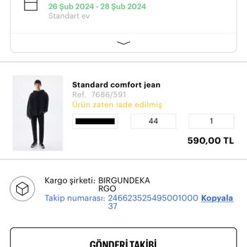 Pull and Bear Teslim Edilmeyen Ürün Mağduriyeti