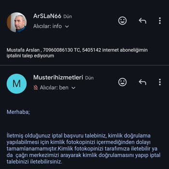 Millenicom Abonelik İptal Başvurusu