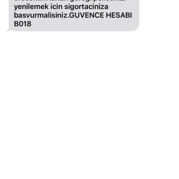 Güvence Hesabı Güvencehsb Trafik Poliçeniz Sona Erecektir Alakasız Mesaj
