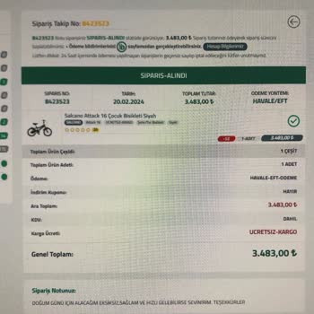 Arçelik AVM'den Bisiklet Alımında Yaşanan Mağduriyet Ve İletişim Sorunları