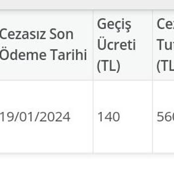 Otoyol A. Ş 648 TL Olan Otoyol Geçiş Ücretinin 6500 TL Olarak Yükseltilmesi