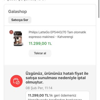 Hepsiburada Alınan Ürünü İptal Etti Ve Fiyatı Yükseltti