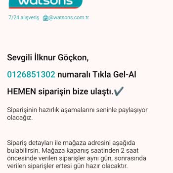 Watsons 99 TL Kampanya Sipariş İptali