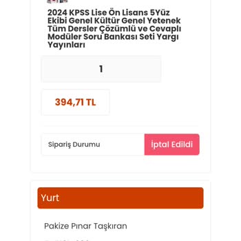 YKMkitap İade Ücreti Yapılmıyor