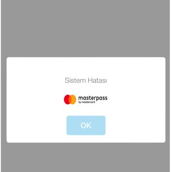 Masterpass Sistem Hatası Sorunu