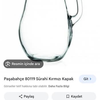 Paşabahçe Bistro Sürahi Kapağı Kırılıyor